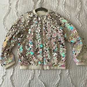 Girls Sequin Zip Jacket 6X